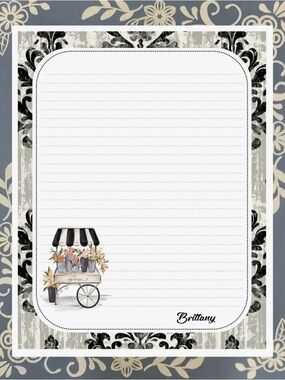 Floral stationery (not personalized)